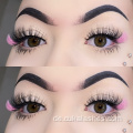 Pink Nerk Wimpern mit Farbe am Ende